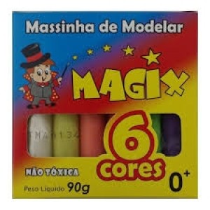 MASSA DE MODELAR 6CORES MAGIX 90G