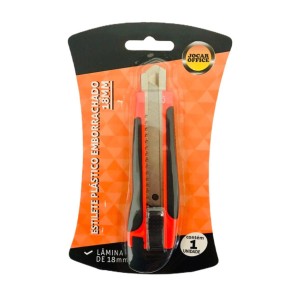 ESTILETE PLASTICO EMBORRACHADO 18MM JOCAR