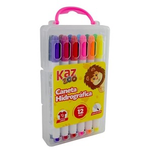 CANETA HIDROGRAFICA 12 CORES KAZ