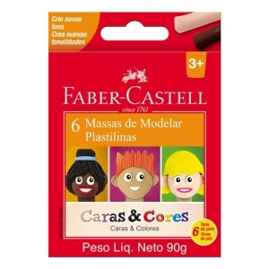 MASSA DE MODELAR 06 CORES CARAS E CORES FABER