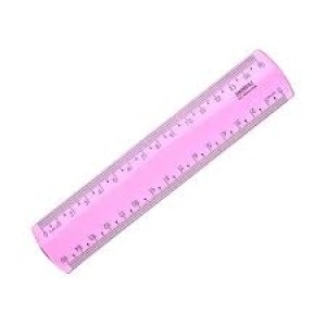 REGUA ACRILICA ROSA 15CM WALEU